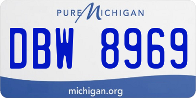 MI license plate DBW8969
