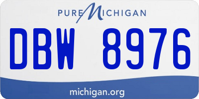 MI license plate DBW8976
