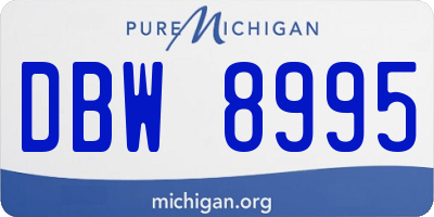 MI license plate DBW8995