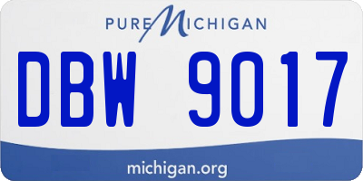 MI license plate DBW9017