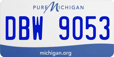 MI license plate DBW9053