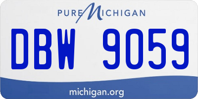 MI license plate DBW9059