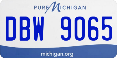 MI license plate DBW9065