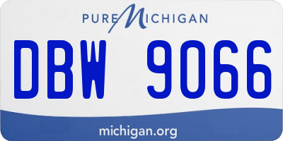 MI license plate DBW9066