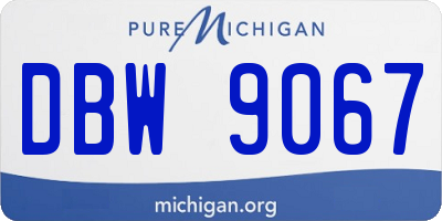 MI license plate DBW9067