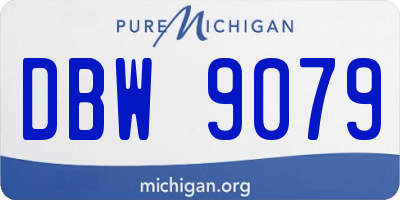 MI license plate DBW9079