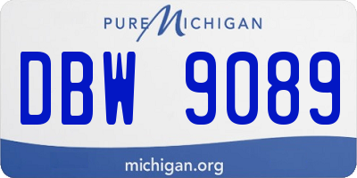 MI license plate DBW9089