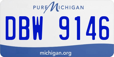MI license plate DBW9146
