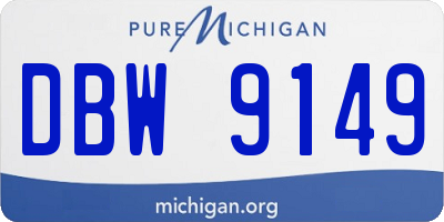 MI license plate DBW9149