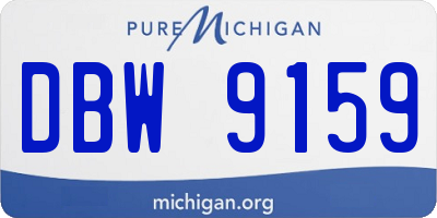 MI license plate DBW9159