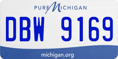 MI license plate DBW9169