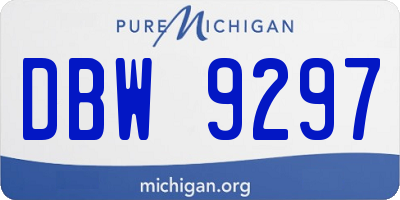 MI license plate DBW9297