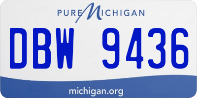 MI license plate DBW9436