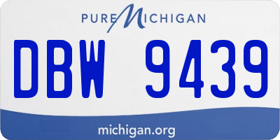 MI license plate DBW9439