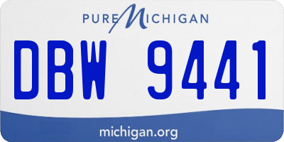 MI license plate DBW9441