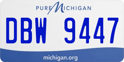 MI license plate DBW9447