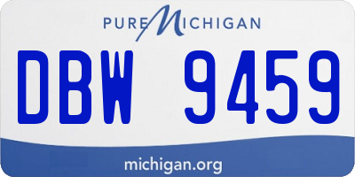 MI license plate DBW9459