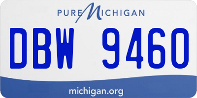 MI license plate DBW9460