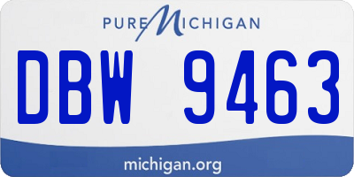 MI license plate DBW9463
