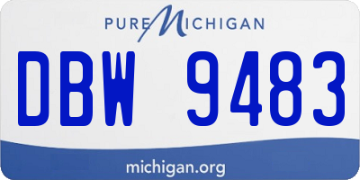 MI license plate DBW9483