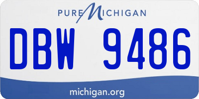 MI license plate DBW9486