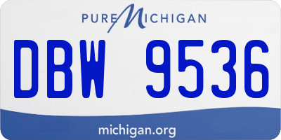 MI license plate DBW9536