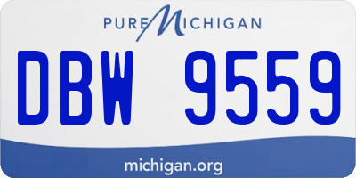 MI license plate DBW9559