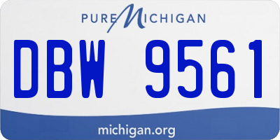 MI license plate DBW9561
