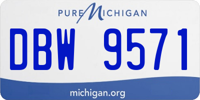 MI license plate DBW9571