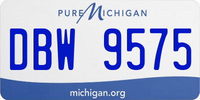 MI license plate DBW9575