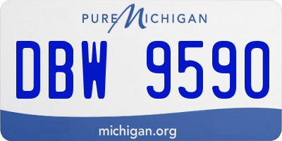 MI license plate DBW9590