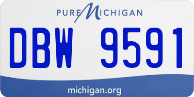 MI license plate DBW9591