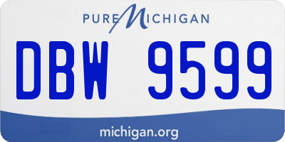 MI license plate DBW9599