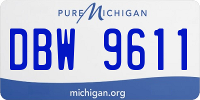 MI license plate DBW9611