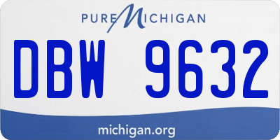 MI license plate DBW9632