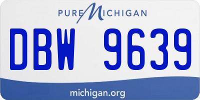 MI license plate DBW9639
