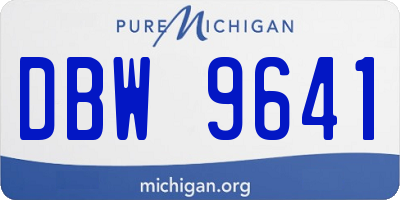 MI license plate DBW9641