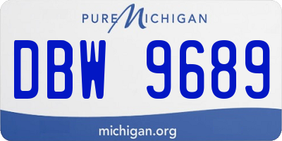 MI license plate DBW9689