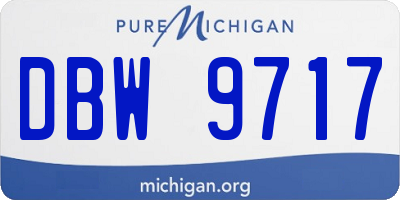 MI license plate DBW9717