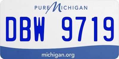 MI license plate DBW9719
