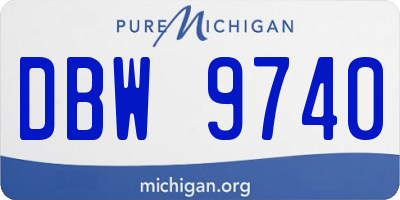 MI license plate DBW9740