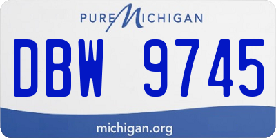 MI license plate DBW9745