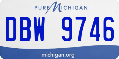 MI license plate DBW9746