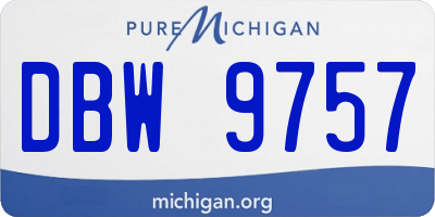 MI license plate DBW9757