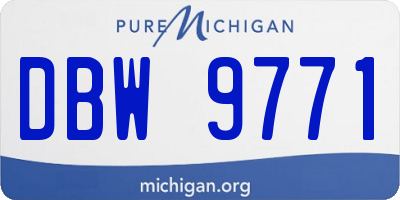 MI license plate DBW9771