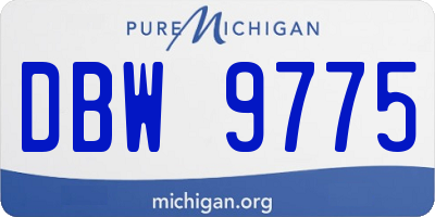 MI license plate DBW9775