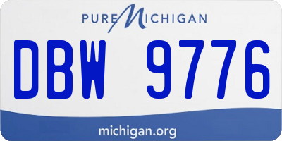 MI license plate DBW9776