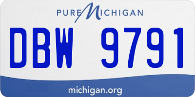 MI license plate DBW9791