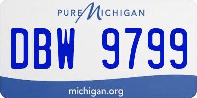 MI license plate DBW9799