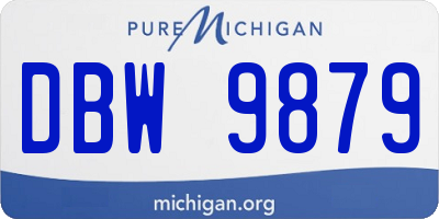 MI license plate DBW9879